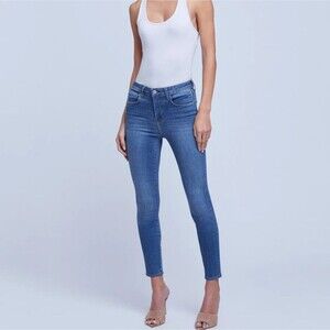 L'Agence Margot Skinny High-Rise Stretchy Jeans in Light Vintage